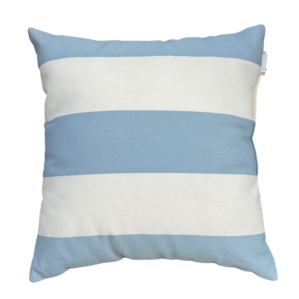 Pottery Barn Blue and White Striped‎ Throw Pillow Cover 20x20